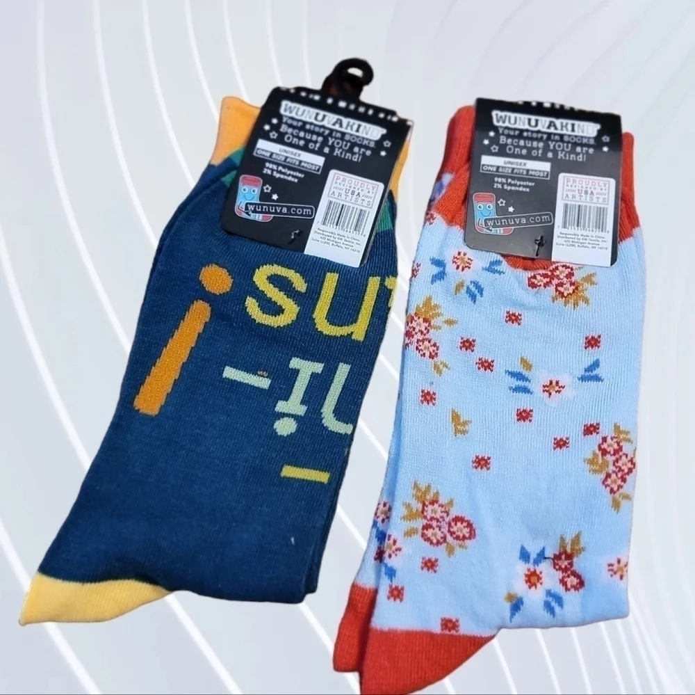 NEW 2 pairs Wunuvakind Fun Socks Unisex Adult Lucky Irish St Patricks Day